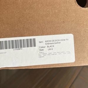 ASOS wide black zip bootie